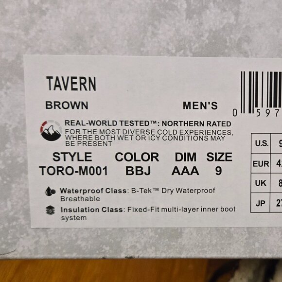Baffin Tavern Boots (Brown) - Size 9 main image 6